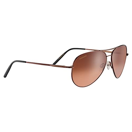 Serengeti Aviator Sunglasses Men Women Medium Henna Brown - Sport Driver Eyewear