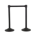 US Weight Sentry 6.5' Retractable Belt Stanchion Barrier 2-Pack, Black