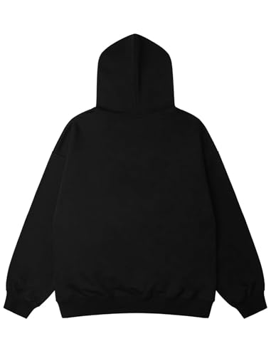 Aelfric Eden Small Black Graphic Oversized Hoodie - Casual Streetwear Sweater