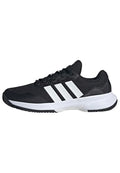 Adidas Mens Gamecourt 2.0 Tennis Sneakers - Black White Silver 9.5