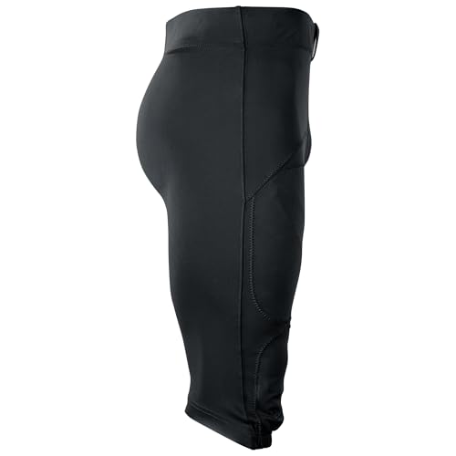 Champro Boys' Conquest Football Pants - Medium Black, 4-Way Stretch, Reinforced Knees