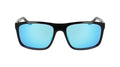Nike Unisex Fire Large Polarized Rectangular Sunglasses Black / Polar Blue Mirror / 58mm