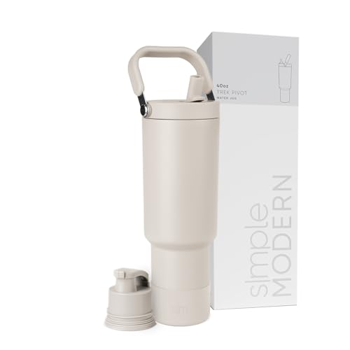 Simple Modern Tumbler with Handle 40oz - Almond Birch Beige