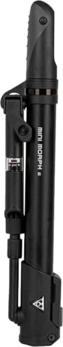 Mini Bike Pump with Fold-Out Foot Pad and Gauge - Black / With Gauge
