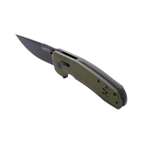 SOG TAC XR OD Green Folding Knife 3.4" D2 Steel Ambidextrous Lock