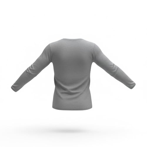 Women's Micro French Terry Thermal Base Layer Top - Small Heather Grey