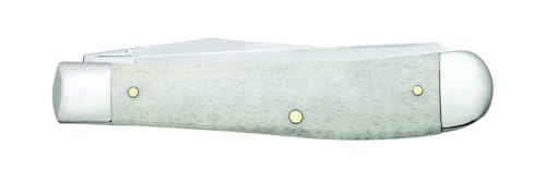 Case XX WR Pocket Knife Trapper Natural Bone Cross Shield 4 1/8" USA Made