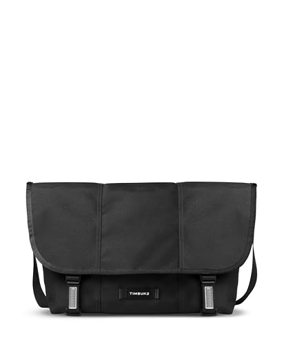 Messenger Bag for 13-17 Inch Laptop - Water-Resistant Eco Cordura, Medium Variation - Black