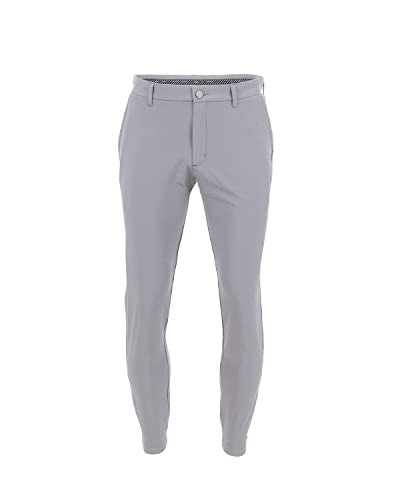 Primo 36W x 30L Tall Golf Joggers Light Gray - Lightweight, Four-Way Stretch, 4 Pockets, Elastic Zipper Ankles, Inner Gel Waistband