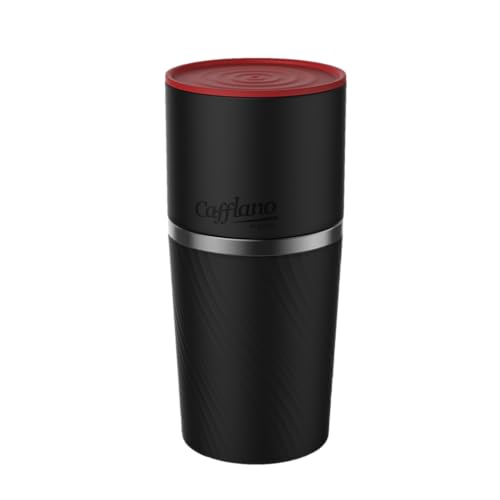 Cafflano Klassic Black All-in-One Portable Pour Over Coffee Maker with Grinder & Kettle