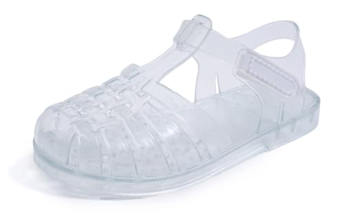 Girls Jelly Sandals for Toddlers Princess Shoes - Solid Clear 9