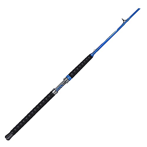 Fiblink 7' Medium Heavy Catfish Fishing Rod - 1-Piece Blue Travel Casting Pole