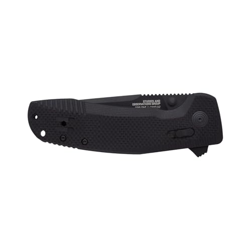 SOG Tactical Folding Knife with 3.4" D2 Steel Blade & G10 Handle