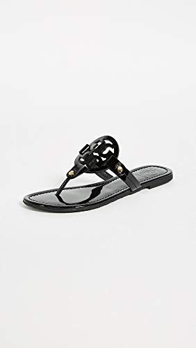 Tory Burch Women's Miller Sandals - Black Patent, Size 7