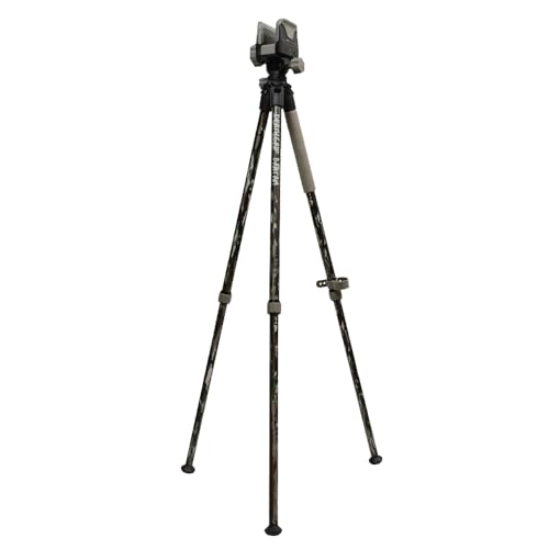 Realtree Original Hunting Tripod with Gun Clamp, 20-42 Inch Adjustable, Lightweight & Secure