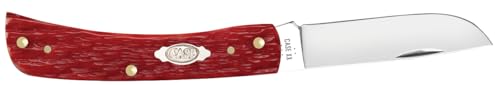Case XX SOD BUSTER JR Pocket Knife Dark Red Bone 3 5/8 Inch Closed