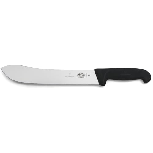 Victorinox Fibrox 10-Inch Granton Edge Butcher Knife - High Carbon Stainless Steel, Ergonomic Handle