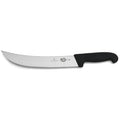 Victorinox Fibrox 10-Inch Curved Cimeter Knife with Granton Edge - Lightweight Swiss Chef Knife