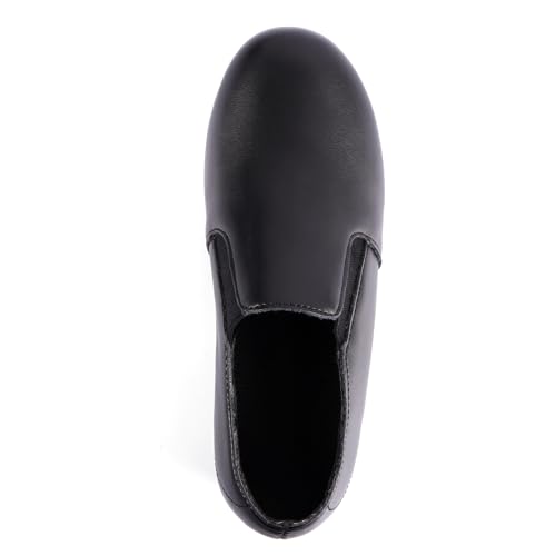 Unisex Child Double Elastics Tap Shoes for Girls and Boys - Black, 2 Little Kid