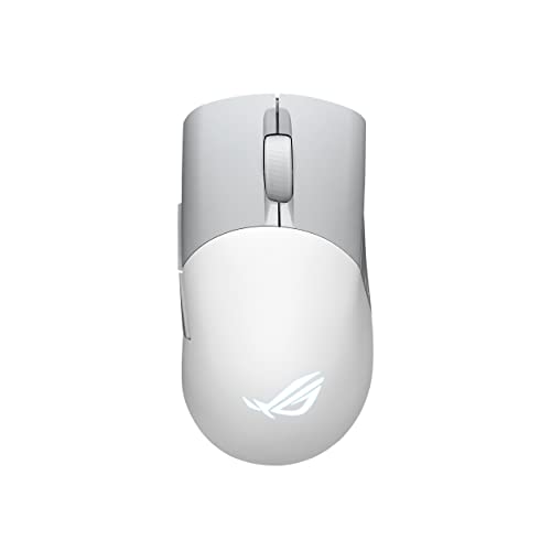 ASUS ROG Keris Wireless AimPoint Gaming Mouse White 75g Tri-Mode, 42K DPI
