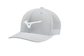 Unisex Golf Hat - Mizuno Tour Vent Adjustable Snapback Cap - Light Grey White One Size