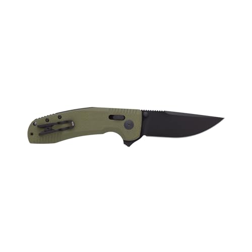 SOG TAC XR OD Green Folding Knife 3.4" D2 Steel Ambidextrous Lock