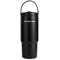 Stainless Steel 24 Oz Water Bottle with Straw – Vacuum Insulated Tumbler (Black) 12-24 Hrs