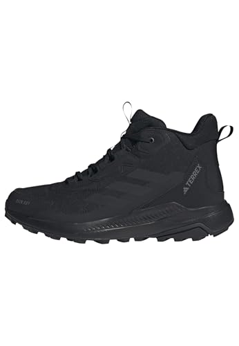 adidas Men's Terrex Anylander Mid Rain.RDY Hiking Shoes - Black/Black/Grey, 11