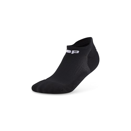 Medium Black CEP Core Run 5.0 No Show Socks with Arch Support & Anti-Slip Grip