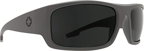 Spy Optic Piper Rectangular Wrap Sunglasses Matte Grey / Grey Polarized