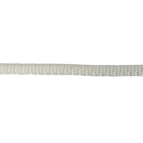 3/8 Inch White Polyester Rope 250 Ft Solid Braid Utility Cord UV Resistant Heavy-Duty