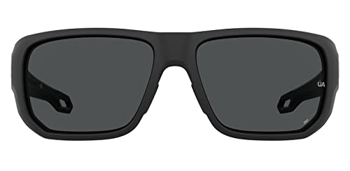 Under Armour Mens Ua Attack 2 Rectangular Sunglasses Matte Black 63mm