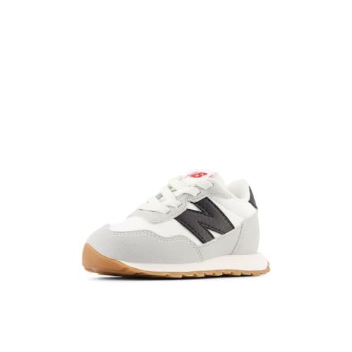 New Balance Kid's 237 Bungee Lace Sneakers - Little Kid White/Black 11