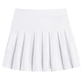 Kids Tennis Skirts with Pockets - Girls Athletic Pleated Golf Skorts, 6-7 Years - White