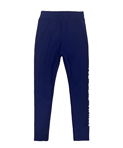 Kids Unisex Swim Pants with UPF 50+ Sun Protection & Rash Guard - Navy, 10-12 Years