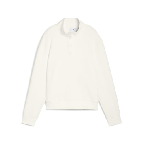 PUMA Golf Women's Boulder 1/2 Snap Pullover - Small, Warm White