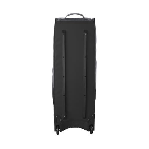 EvoShield Takeover Wheeled Bag Charcoal - Large Sports Gear Duffel with Custom Panel