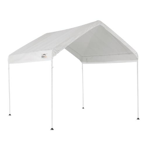 4-Leg 10x10ft Canopy Tent - Waterproof Sun Shade with Steel Frame, White