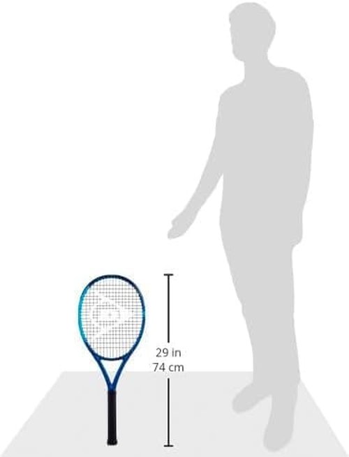 Dunlop Sports Pro 265 Pre-Strung Tennis Racket, 1/4 Grip, White/Black