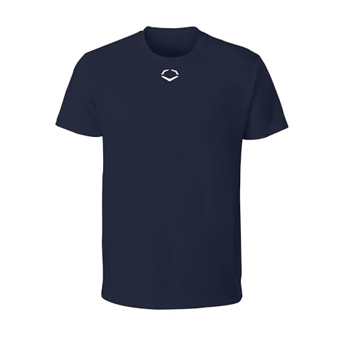 Men's Cotton Short Sleeve T-Shirt - Navy, Medium - Breathable Activewear