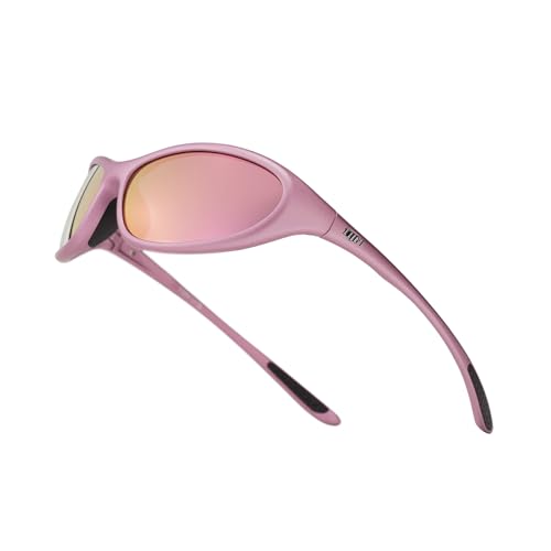TIJN Sports Wraparound Cycling Sunglasses UV400 Burntrail Standard Fit for Men Women