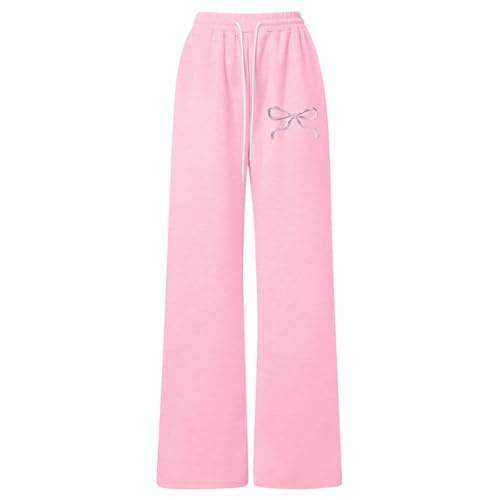 Girls Wide Leg High Waisted Sweatpants - Casual Streetwear for Ages 8-12