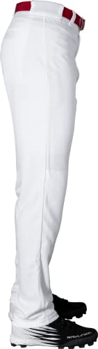 Rawlings Boy's Semi-Relaxed Full-Length Baseball Pants White XL - Solid Colors