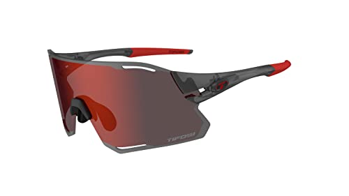 Tifosi Rail Race Rimless Cycling & Baseball Shield Satin Vapor (Clarion Red/Clear)