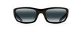 Polarized Wrap Sunglasses for Men and Women - Stingray Model, 56mm, Gloss Black/Neutral Grey