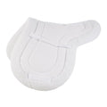 White Close Contact Jumping Saddle Pad - Shaped Equestrian Horse Pad