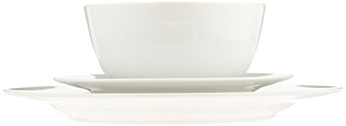 Porcelain Dinnerware Set for 6 - Microwave & Dishwasher Safe, 18 Pieces White