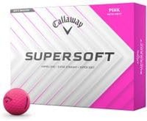 Callaway Golf Supersoft Matte Pink Golf Balls - 2025 AlignXL Model for Enhanced Performance