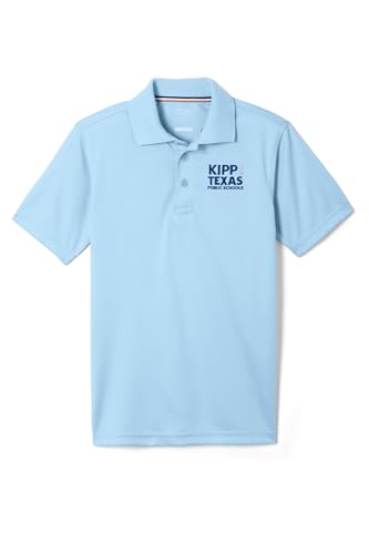Youth Performance Polo Shirt - Short Sleeve, Moisture-Wicking, Light Blue, 6-7