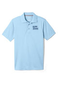 Youth Performance Polo Shirt - Short Sleeve, Moisture-Wicking, Light Blue, 6-7